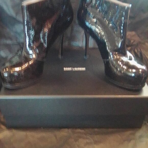 SAINT LAURENT CROCODILE ANKLE BOOTS(36) - Picture 3 of 7
